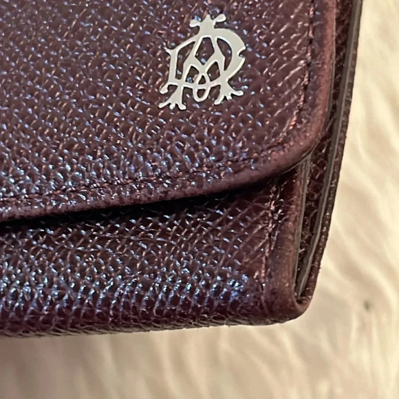 Dunhill Burgundy/Wine colored leather long bifold wallet Unisex - Picture 15 of 16